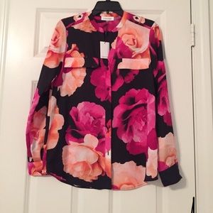 Calvin Klein flower blouse